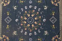 Floral Moon Phase Altar Cloth, Tarot Cloth, Altar Decor, Tapestry, Dice Mat, Centerpiece