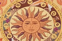 Sun Altar Cloth, Tarot Cloth, Altar Decor, Tapestry, Dice Mat, Centerpiece