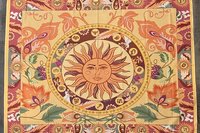 Sun Altar Cloth, Tarot Cloth, Altar Decor, Tapestry, Dice Mat, Centerpiece