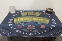 Floral Altar Cloth, Tarot Cloth, Altar Decor, Tapestry, Dice Mat, Centerpiece