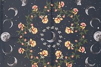 Floral Moon Phase Altar Cloth, Tarot Cloth, Altar Decor, Tapestry, Dice Mat, Centerpiece