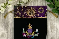 Pentacle Altar Tarot Bag / Keepsake Bag / Drawstring Bag / Oracle Bag / Jewelry Bag / Purse / Crystal Bag / Gift Bag / Tarot Pouch