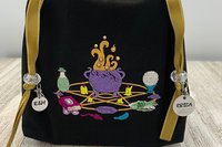 Pentacle Altar Tarot Bag / Keepsake Bag / Drawstring Bag / Oracle Bag / Jewelry Bag / Purse / Crystal Bag / Gift Bag / Tarot Pouch