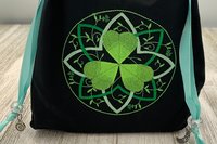 Shamrock Tarot Bag / Keepsake Bag / Drawstring Bag / Oracle Bag / Jewelry Bag / Crystal Bag / Gift Bag / Tarot Pouch / Cosmetic Bag