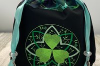 Shamrock Tarot Bag / Keepsake Bag / Drawstring Bag / Oracle Bag / Jewelry Bag / Crystal Bag / Gift Bag / Tarot Pouch / Cosmetic Bag