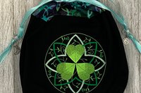 Shamrock Tarot Bag / Keepsake Bag / Drawstring Bag / Oracle Bag / Jewelry Bag / Crystal Bag / Gift Bag / Tarot Pouch / Cosmetic Bag