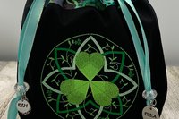 Shamrock Tarot Bag / Keepsake Bag / Drawstring Bag / Oracle Bag / Jewelry Bag / Crystal Bag / Gift Bag / Tarot Pouch / Cosmetic Bag