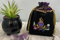 Pentacle Altar Tarot Bag / Keepsake Bag / Drawstring Bag / Oracle Bag / Jewelry Bag / Purse / Crystal Bag / Gift Bag / Tarot Pouch