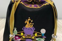 Pentacle Altar Tarot Bag / Keepsake Bag / Drawstring Bag / Oracle Bag / Jewelry Bag / Purse / Crystal Bag / Gift Bag / Tarot Pouch