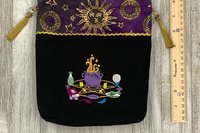 Pentacle Altar Tarot Bag / Keepsake Bag / Drawstring Bag / Oracle Bag / Jewelry Bag / Purse / Crystal Bag / Gift Bag / Tarot Pouch