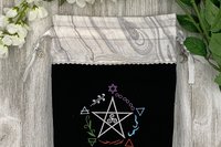 Elemental Pentacle Tarot Bag / Keepsake Bag / Drawstring Bag / Oracle Bag / Jewelry Bag / Crystal Bag / Gift Bag / Tarot Pouch / Herb Bag