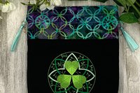 Shamrock Tarot Bag / Keepsake Bag / Drawstring Bag / Oracle Bag / Jewelry Bag / Crystal Bag / Gift Bag / Tarot Pouch / Cosmetic Bag