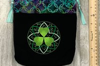 Shamrock Tarot Bag / Keepsake Bag / Drawstring Bag / Oracle Bag / Jewelry Bag / Crystal Bag / Gift Bag / Tarot Pouch / Cosmetic Bag