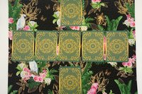 Tropical Parot Tarot Card Wrap / Altar Cloth / Tarot Cloth, Altar Decor, Double Sided Altar Cloth, Wall Hanging, Dice Mat, Centerpiece