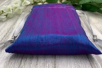 Silk & Silk Lined Tarot Bag, Blue and pink/ Custom Tarot Pouch/ Keepsake Bag / Drawstring Bag / Oracle Bag / Crystal Bag / Tarot Pouch