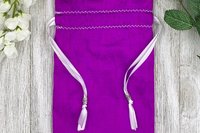 Silk & Silk Lined Tarot Bag, Pink and Blue / Custom Tarot Pouch/ Keepsake Bag / Drawstring Bag / Oracle Bag / Crystal Bag / Tarot Pouch