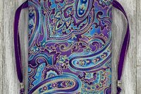 Purple Filigree Tarot Bag/ Custom Tarot Pouch/ Keepsake Bag / Drawstring Bag / Oracle Bag / Crystal Bag / Tarot Pouch / Cosmetic Bag