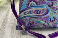 Purple Filigree Tarot Bag/ Custom Tarot Pouch/ Keepsake Bag / Drawstring Bag / Oracle Bag / Crystal Bag / Tarot Pouch / Cosmetic Bag