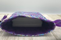 Purple Filigree Tarot Bag/ Custom Tarot Pouch/ Keepsake Bag / Drawstring Bag / Oracle Bag / Crystal Bag / Tarot Pouch / Cosmetic Bag