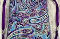 Purple Filigree Tarot Bag/ Custom Tarot Pouch/ Keepsake Bag / Drawstring Bag / Oracle Bag / Crystal Bag / Tarot Pouch / Cosmetic Bag