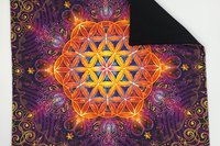 Flower of Life Mandala Altar Cloth, Tarot Cloth, Altar Decor, Double Sided Altar Cloth, Wall Hanging, Dice Mat, Centerpiece