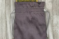 Silk & Silk Lined Tarot Bag, Gray and Black/ Custom Tarot Pouch/ Keepsake Bag / Drawstring Bag / Oracle Bag / Crystal Bag / Tarot Pouch