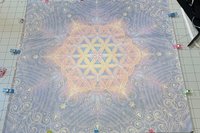 Flower of Life Mandala Altar Cloth, Tarot Cloth, Altar Decor, Double Sided Altar Cloth, Wall Hanging, Dice Mat, Centerpiece