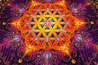 Flower of Life Mandala Altar Cloth, Tarot Cloth, Altar Decor, Double Sided Altar Cloth, Wall Hanging, Dice Mat, Centerpiece