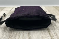 Velvet - Purple Glitter Tarot Bag/ Custom Tarot Pouch/ Keepsake Bag / Drawstring Bag / Oracle Bag / Crystal Bag / Tarot Pouch / Cosmetic Bag