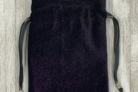 Velvet - Purple Glitter Tarot Bag/ Custom Tarot Pouch/ Keepsake Bag / Drawstring Bag / Oracle Bag / Crystal Bag / Tarot Pouch / Cosmetic Bag