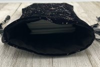 Velvet - Glitter Stars Tarot Bag/ Custom Tarot Pouch/ Keepsake Bag / Drawstring Bag / Oracle Bag / Crystal Bag / Tarot Pouch / Cosmetic Bag