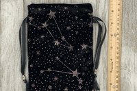 Velvet - Glitter Stars Tarot Bag/ Custom Tarot Pouch/ Keepsake Bag / Drawstring Bag / Oracle Bag / Crystal Bag / Tarot Pouch / Cosmetic Bag