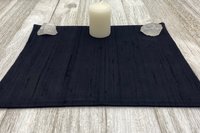 Silk MINI Altar Cloth - Black, Traveling Altar Cloth, Portable Altar Cloth, Small Spaces Altar, Home Office Altar