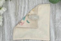 MINI Altar Cloth - Luna Moth Cream, Traveling Altar Cloth, Portable Altar Cloth, Small Spaces Altar, Home Office Altar