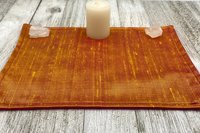 Silk MINI Altar Cloth - Yellow, Traveling Altar Cloth, Portable Altar Cloth, Small Spaces Altar, Home Office Altar