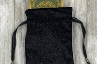 Velvet - Silver Glitter Tarot Bag/ Custom Tarot Pouch/ Keepsake Bag / Drawstring Bag / Oracle Bag / Crystal Bag / Tarot Pouch / Cosmetic Bag