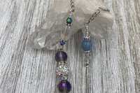 Angelite Pendulum, Crystal Pendulum, Divination Pendulum, Metal Pendulum, Dowsing Pendulum, Energy Healing Pendulum Draft