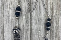 Black Obsidian Pendulum, Crystal Pendulum, Divination Pendulum, Metal Pendulum, Dowsing Pendulum, Energy Healing Pendulum Draft