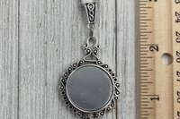 Silver Mirror Necklace, Protection Necklace, Wiccan jewelry, Witch necklace, Witchcraft jewelry, Pagan jewelry