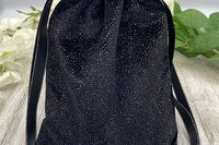 Velvet - Silver Glitter Tarot Bag/ Custom Tarot Pouch/ Keepsake Bag / Drawstring Bag / Oracle Bag / Crystal Bag / Tarot Pouch / Cosmetic Bag