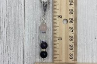 Empath / Anti-Anxiety Necklace, Protection Necklace, Shield, Psychic Protection, Rose Quartz, Black Obsidian, Selenite, Amethyst, Copper