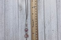 Rose Quartz Car Charm / Suncatcher, Widow Suncatcher, Mirror Accessory