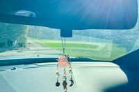 Prosperity Citrine Sun Car Charm / Suncatcher, Widow Suncatcher, Mirror Accessory