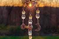 Prosperity Citrine Sun Car Charm / Suncatcher, Widow Suncatcher, Mirror Accessory