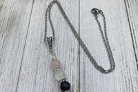 Empath / Anti-Anxiety Necklace, Protection Necklace, Shield, Psychic Protection, Rose Quartz, Black Obsidian, Selenite, Amethyst, Copper