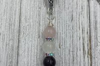 Empath / Anti-Anxiety Necklace, Protection Necklace, Shield, Psychic Protection, Rose Quartz, Black Obsidian, Selenite, Amethyst, Copper