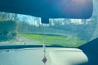 Star Car Charm / Suncatcher, Widow Suncatcher, Mirror Accessory, Office suncatcher