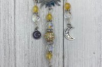 Prosperity Citrine Sun Car Charm / Suncatcher, Widow Suncatcher, Mirror Accessory