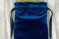 Teal Velvet Tarot Bag/ Custom Tarot Pouch/ Keepsake Bag / Drawstring Bag / Oracle Bag / Crystal Bag / Tarot Pouch / Cosmetic Bag