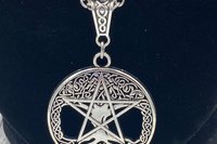 Pentacle Necklace, Witchy Necklace, Celtic Necklace, Psychic Protection, Handmade Necklace, Cham Necklace